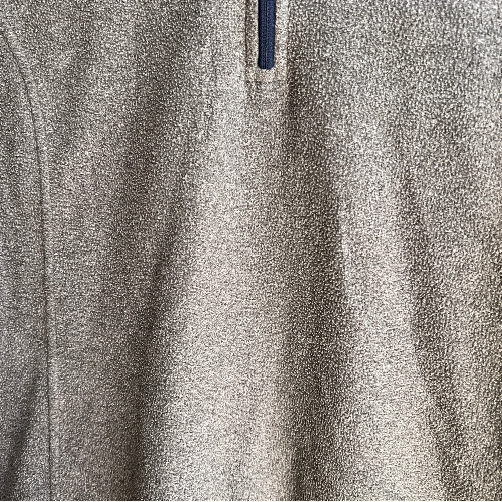 LL Bean Soft Brushed Fitness Fleece 1/4 Zip Gray Pullover Sweatshirt Women’s - Picture 3 of 14